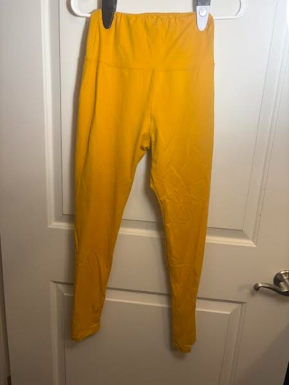 Bright Yellow High-Waisted Athletic Leggings